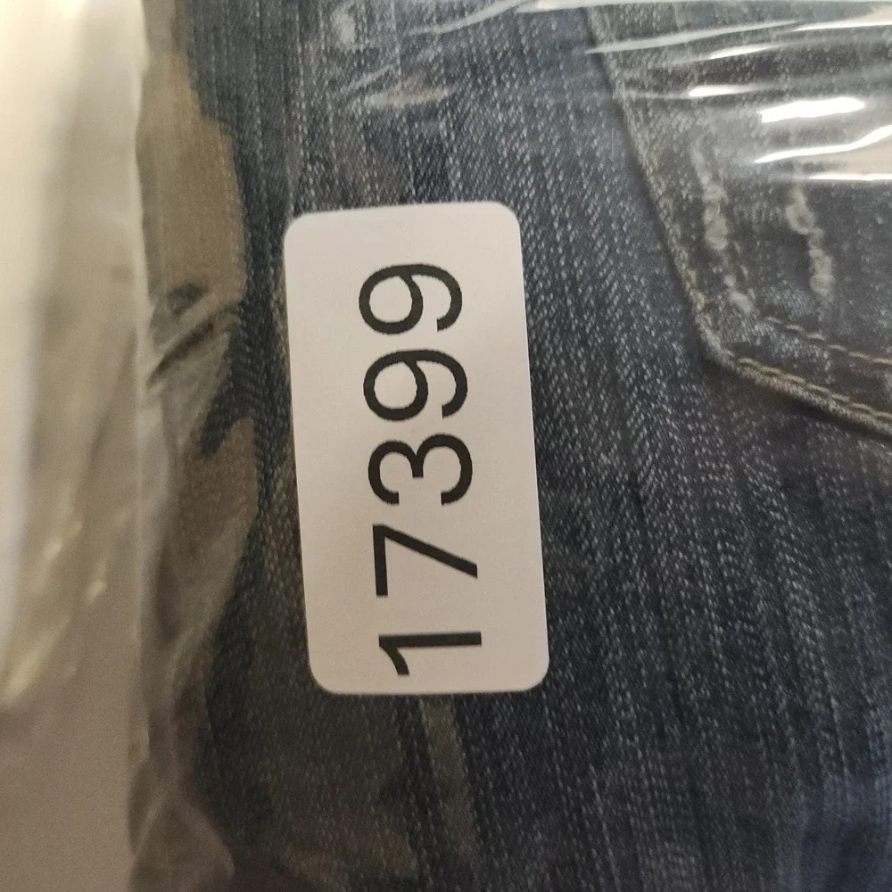 Mixit Jeans Womens 14P Blue Mid Rise Stretch Embellished Beaded Y2K Denim Pants